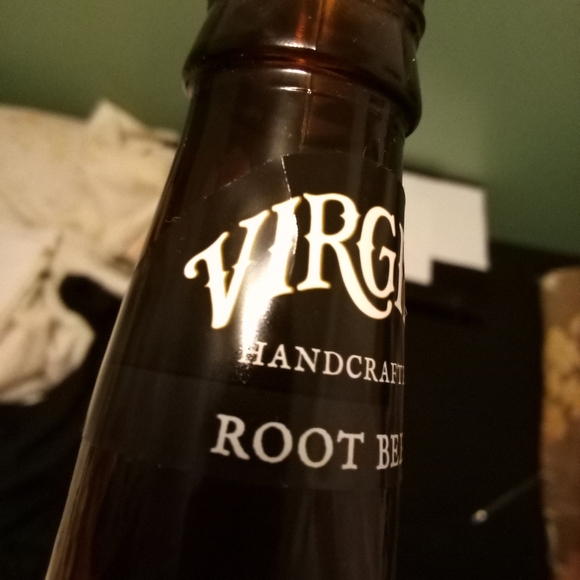 Virgil's Handcrafted Root Beer 9" Brown Glass Empty Bottle with Cap - Picture 16 of 16